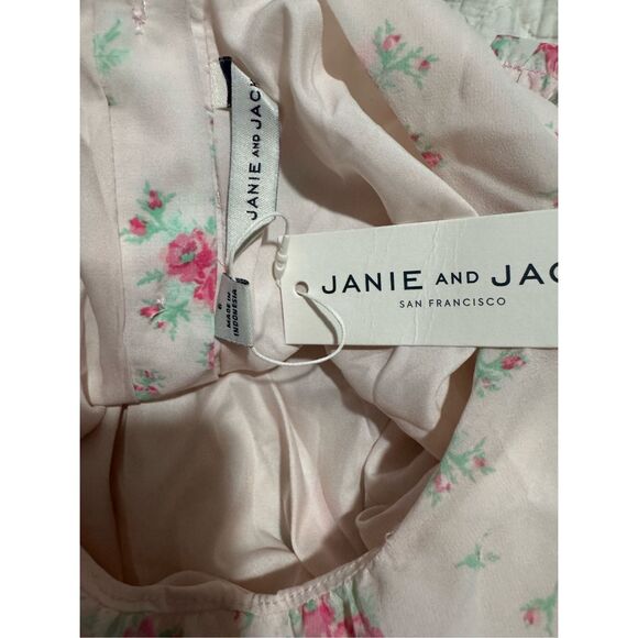 Janie and Jack NWT  pink floral ruffle smocked top 6 - Picture 4 of 6